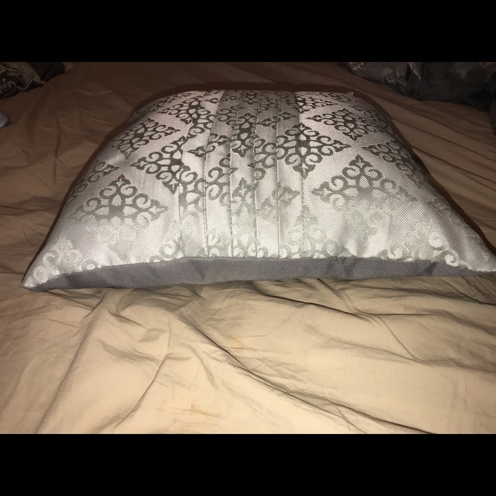 Gray throw pillow
